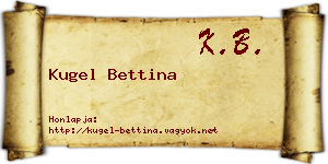 Kugel Bettina névjegykártya
